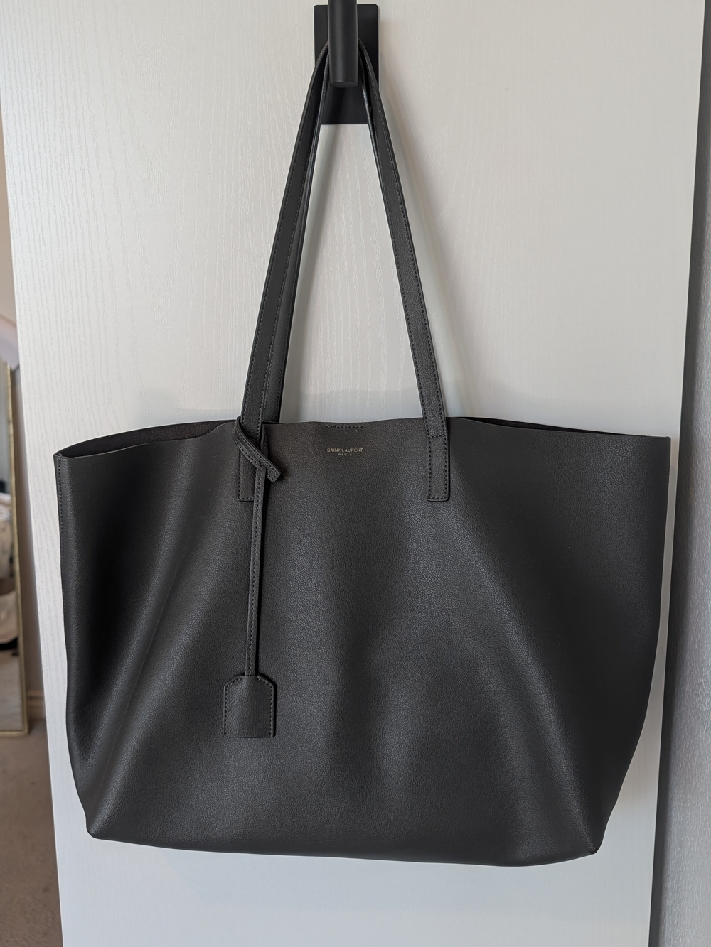 Saint Laurent Grey Leather Tote